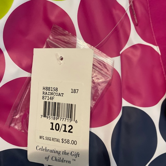 NWT 10/12 Girls Hartstring Raincoat - Picture 3 of 4
